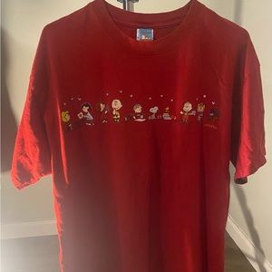 PEANUTS Vintage Tee Mens SIZE XL Red Valentines T-Shirt Short Sleeve Crew Neck